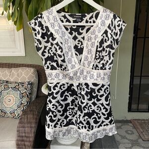 Y2K 2000s Bebe V Neck Blouse